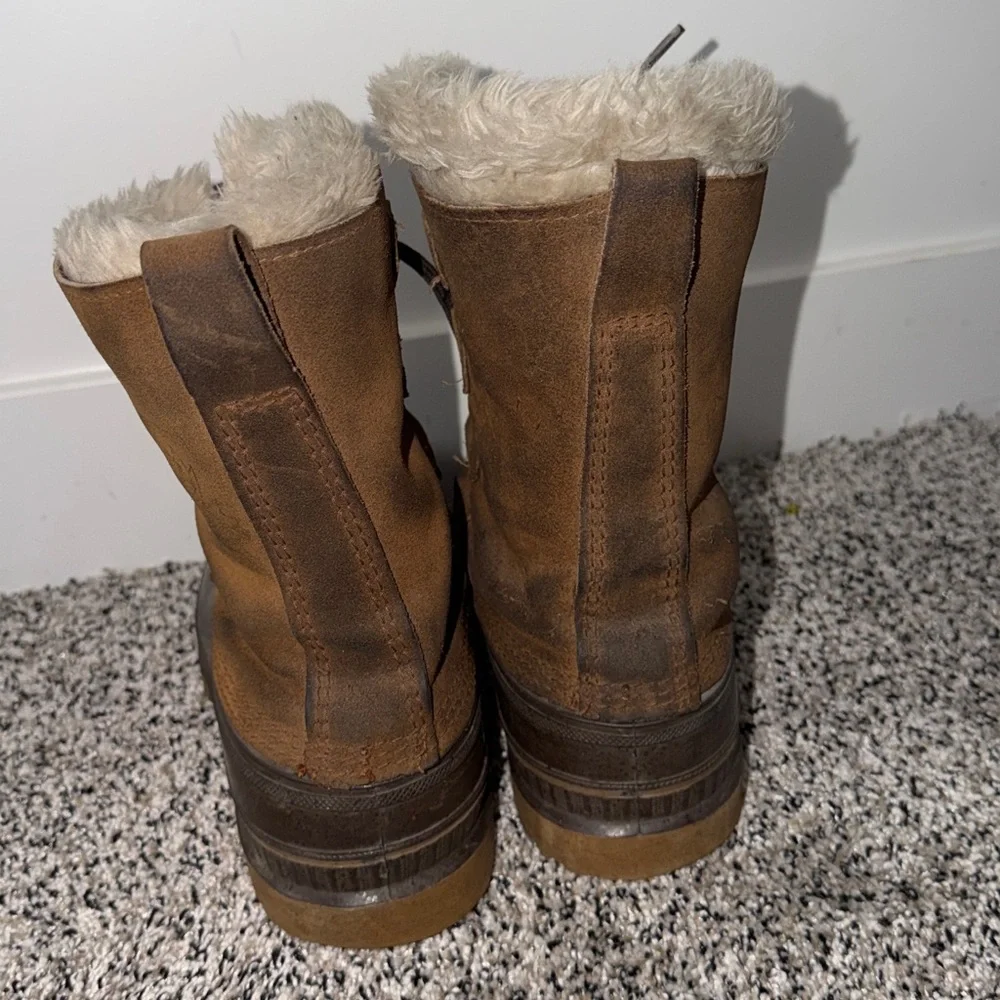 Sorel Rough Rider Suede Snow Boots Waterproof Mens Size 8